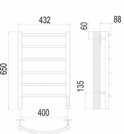 Классик П6 400х650 Электро Полотенцесушитель TERMINUS Пятигорск - фото 3 Классик П6 400х650 Электро Полотенцесушитель TERMINUS Пятигорск - фото 3
