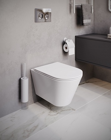 Подвесной унитаз безободковый Terminus Классик 540х365 белый Пятигорск - фото 2