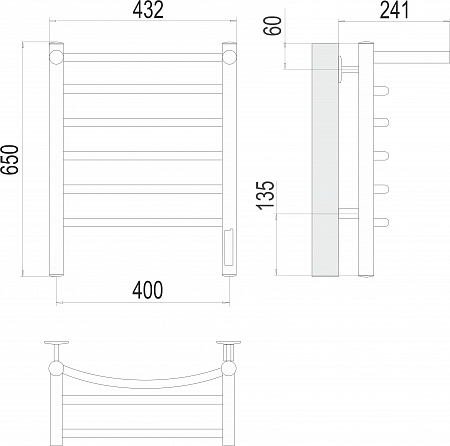 Классик с/п П6 400х650 Электро Полотенцесушитель TERMINUS Пятигорск - фото 3 Классик с/п П6 400х650 Электро Полотенцесушитель TERMINUS Пятигорск - фото 3