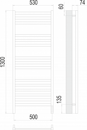 Енисей П15 500х1300  электро (sensor quick touch) Полотенцесушитель TERMINUS  Пятигорск - фото 3
