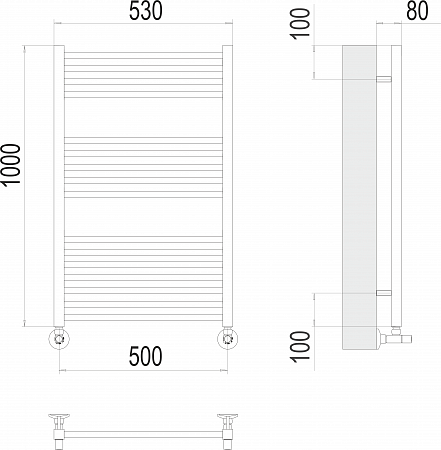 Сицилия П16 500х1000 Полотенцесушитель  TERMINUS Пятигорск - фото 3