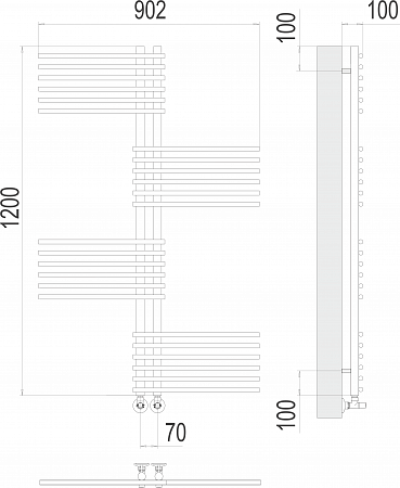 Европа П24 70х1200 Полотенцесушитель  TERMINUS Пятигорск - фото 3