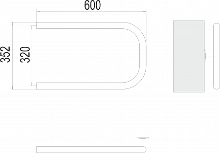 П-обр AISI 32х2 320х600 Полотенцесушитель  TERMINUS Пятигорск - фото 3