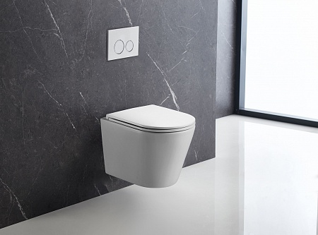 Подвесной унитаз безободковый Terminus Классик 540х365 белый Пятигорск - фото 1