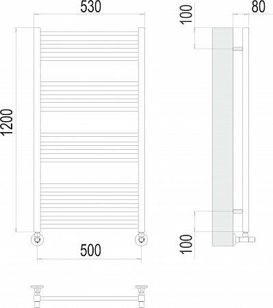 Ватикан П18 500х1200 Полотенцесушитель  TERMINUS Пятигорск - фото 3