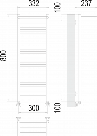 Аврора с/п П16 300х800 Полотенцесушитель  TERMINUS Пятигорск - фото 3