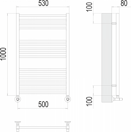 Ватикан П16 500х1000 Полотенцесушитель  TERMINUS Пятигорск - фото 3