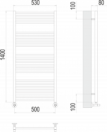 Ватикан П22 500х1400 Полотенцесушитель  TERMINUS Пятигорск - фото 3
