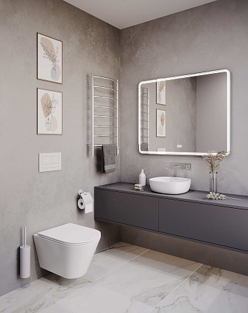 Подвесной унитаз безободковый Terminus Классик 540х365 белый Пятигорск - фото 3