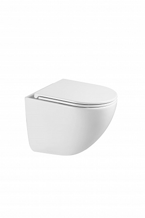 Подвесной унитаз безободковый Terminus Аврора Монолит 495х360 белый Пятигорск - фото 4