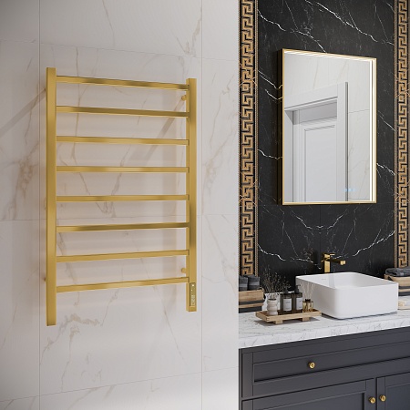 Ватикан П8 500х850 Электро Полотенцесушитель TERMINUS Брашированное золото Пятигорск - фото 3