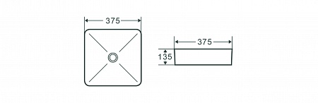 Раковина накладная Terminus Ватикан 375х375х135 Пятигорск - фото 4