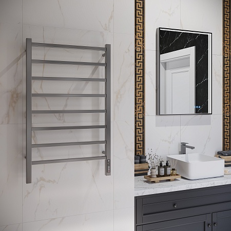 Ватикан П8 500х850 Электро Полотенцесушитель TERMINUS Оружейная сталь Пятигорск - фото 3