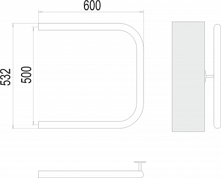 П-обр AISI 32х2 500х600 Полотенцесушитель  TERMINUS Пятигорск - фото 3