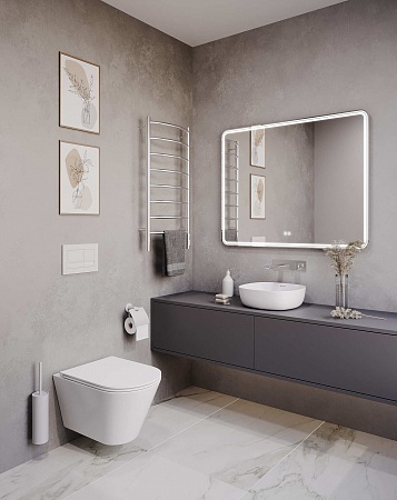 Подвесной унитаз безободковый Terminus Классик S 515х355 белый Пятигорск - фото 2