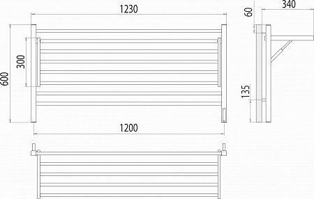 Горизонт П8 1200х600 электро (sensor quick touch) Полотенцесушитель TERMINUS Пятигорск - фото 5