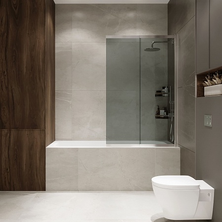 Шторка на ванну слайдер Terminus Ното 01 1500х900 проф.хром, тонированная Пятигорск - фото 4 Шторка на ванну слайдер Terminus Ното 01 1500х900 проф.хром, тонированная Пятигорск - фото 4