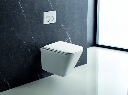 Подвесной унитаз безободковый Terminus Ватикан Монолит 490х340 белый Пятигорск - фото 1