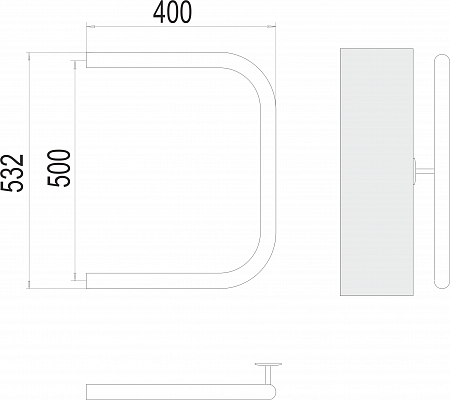 П-обр AISI 32х2 500х400 Полотенцесушитель  TERMINUS Пятигорск - фото 3